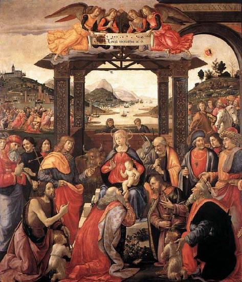GHIRLANDAIO, Domenico Adoration of the Magi Sweden oil painting art